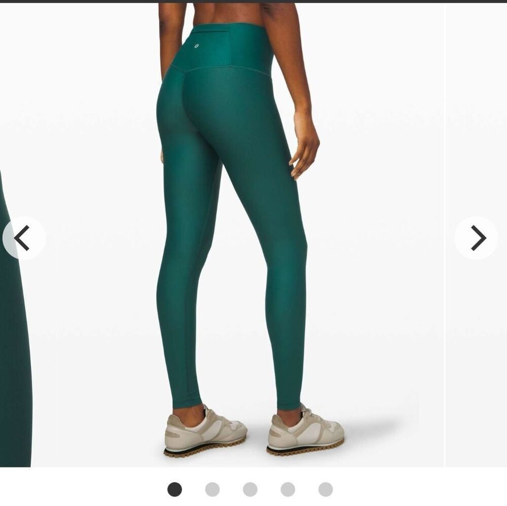 Lululemon size 6 laguna green high rise leggings mapped out 28"